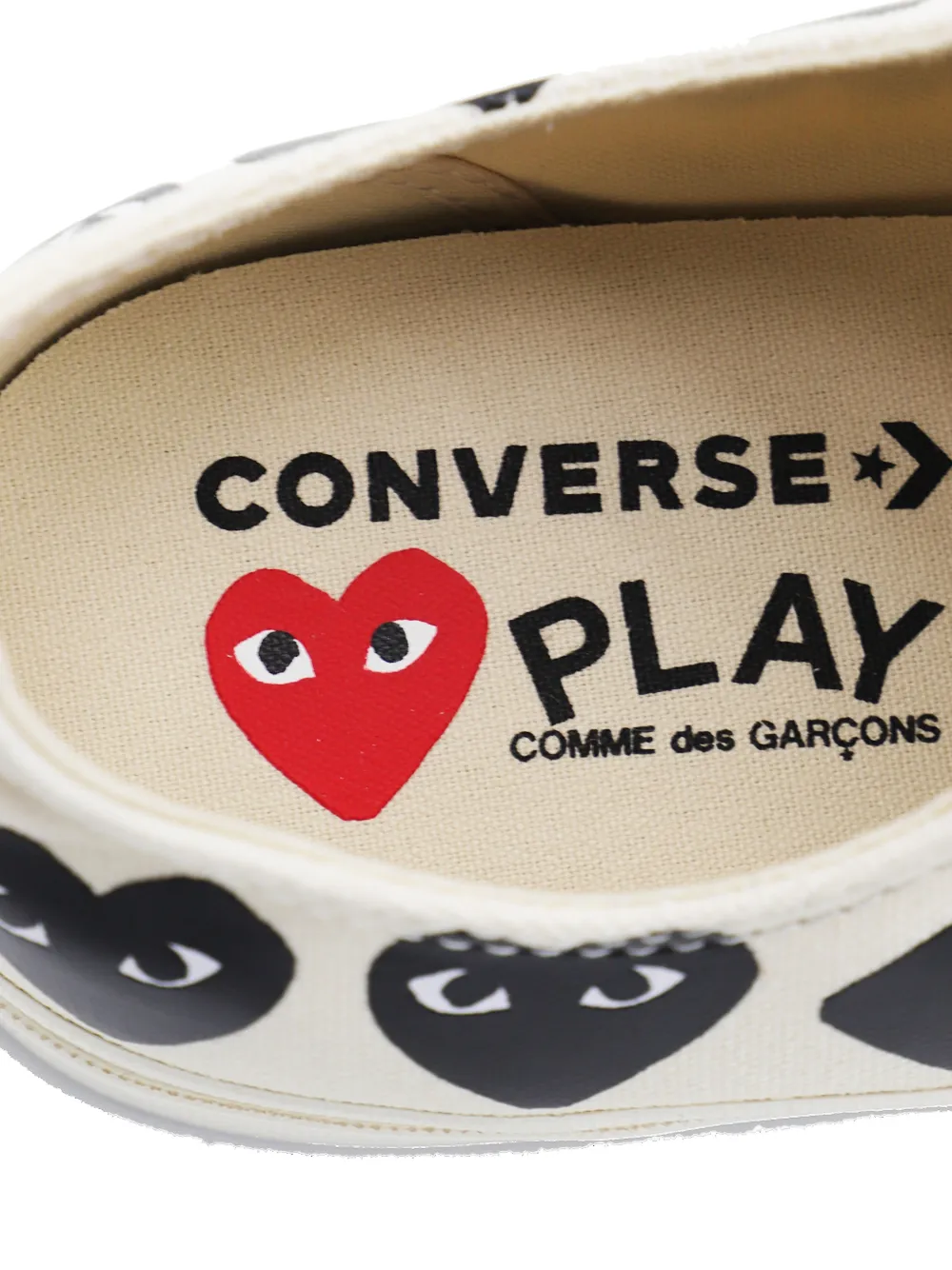 Comme Des Garçons Play x Converse Play heart-print sneakers Beige