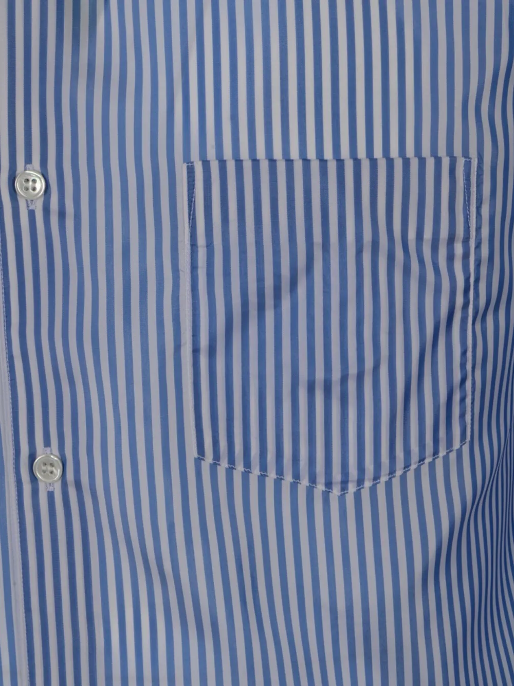 Comme Des Garçons shirt met verticale streep en borstzak Blauw