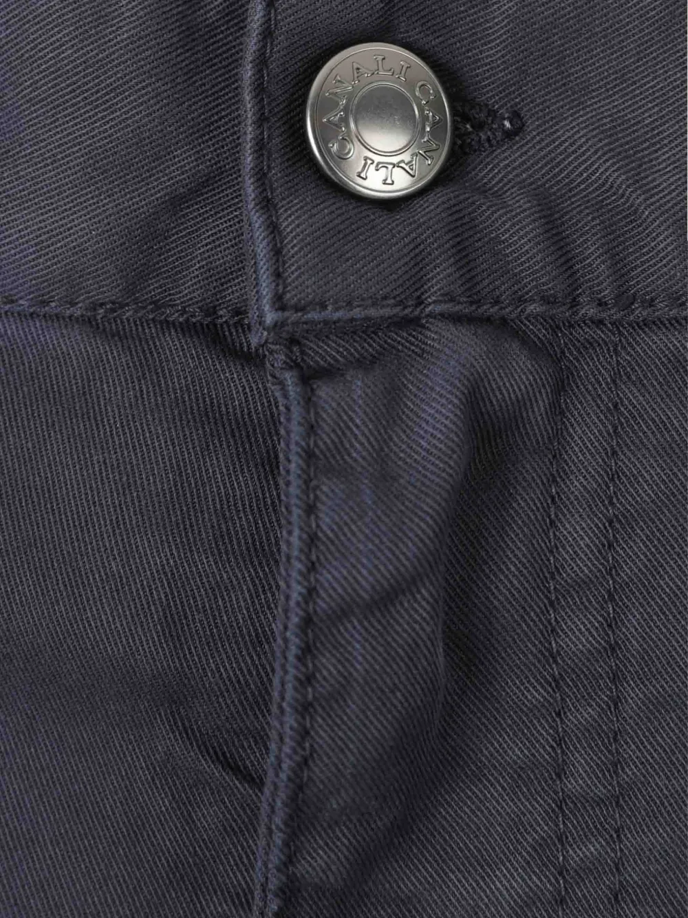 Canali Jeans met logopatch en vijf zakken Blauw