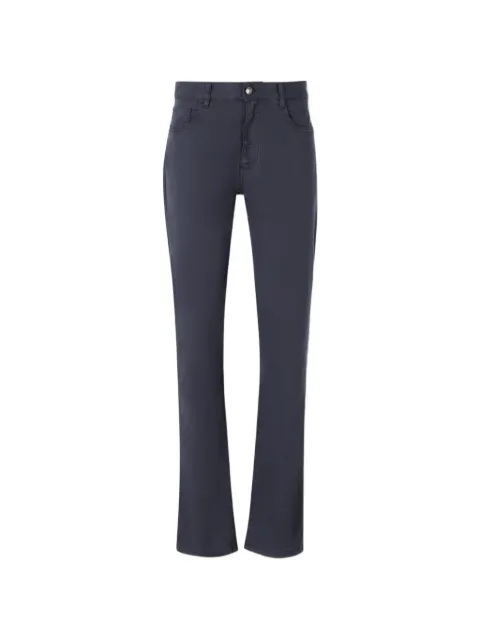 Canali logo-patch five-pocket jeans