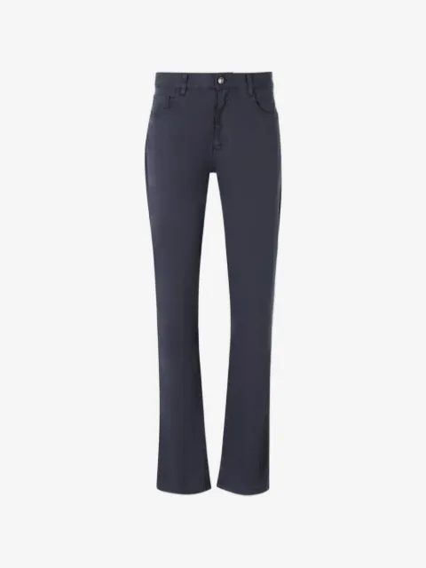 Canali logo-patch five-pocket jeans
