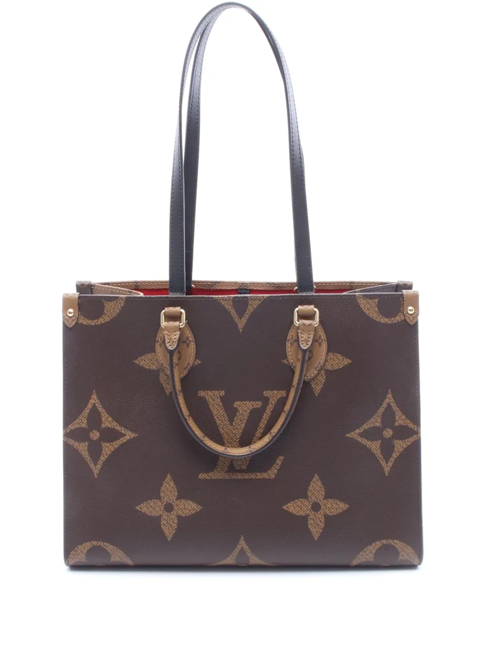 Louis Vuitton Pre-Owned 2020 Monogram Reverse Giant OnTheGo MM satchel - Marrone