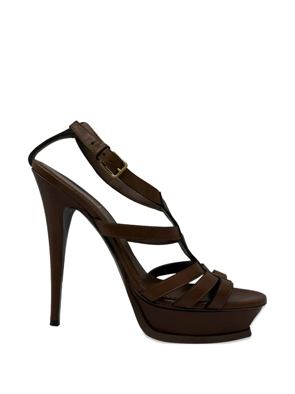 Saint Laurent Pre-Owned Tribute platform sandals - Braun