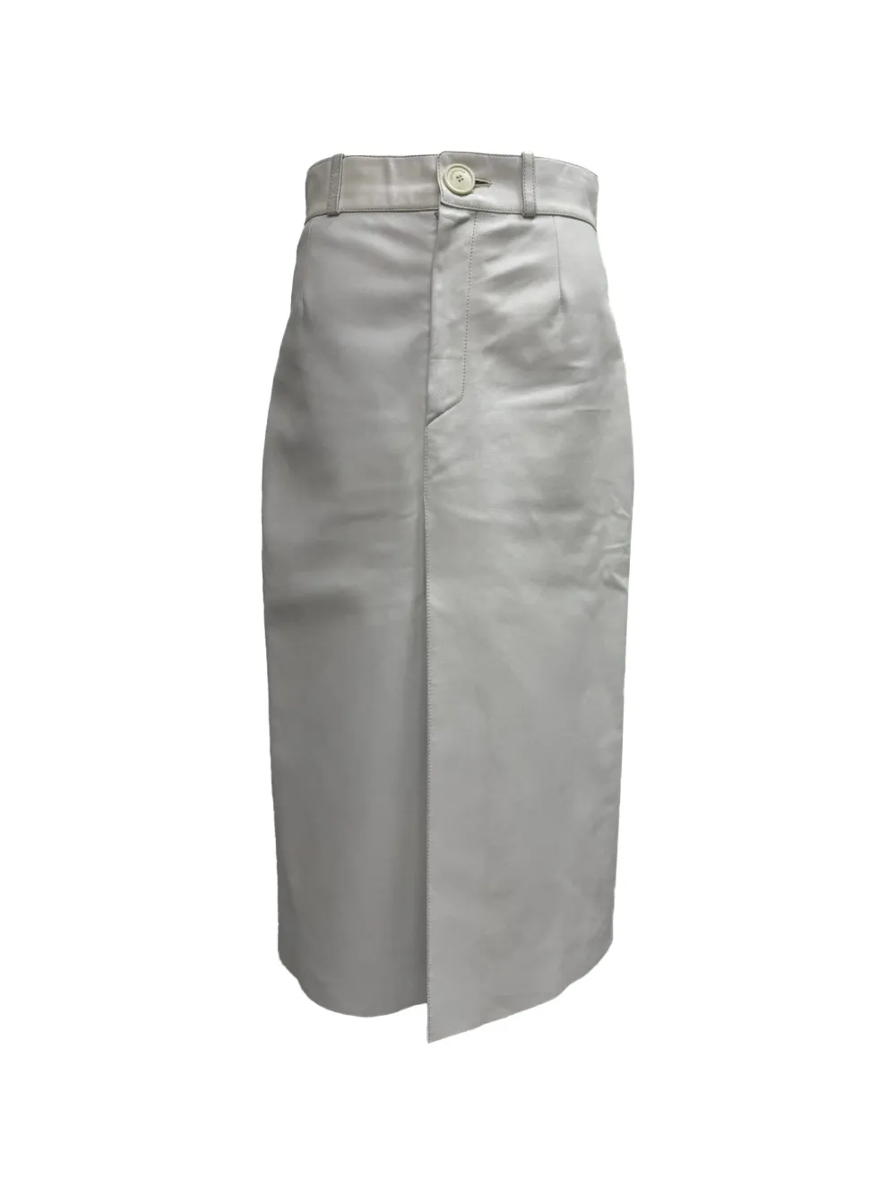 Balenciaga Pre-Owned high-rise leather skirt - Bianco