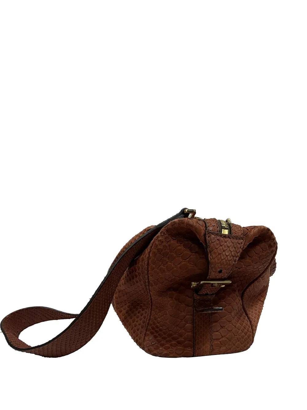 Burberry Pre-Owned Nevinson python bowling bag - Braun