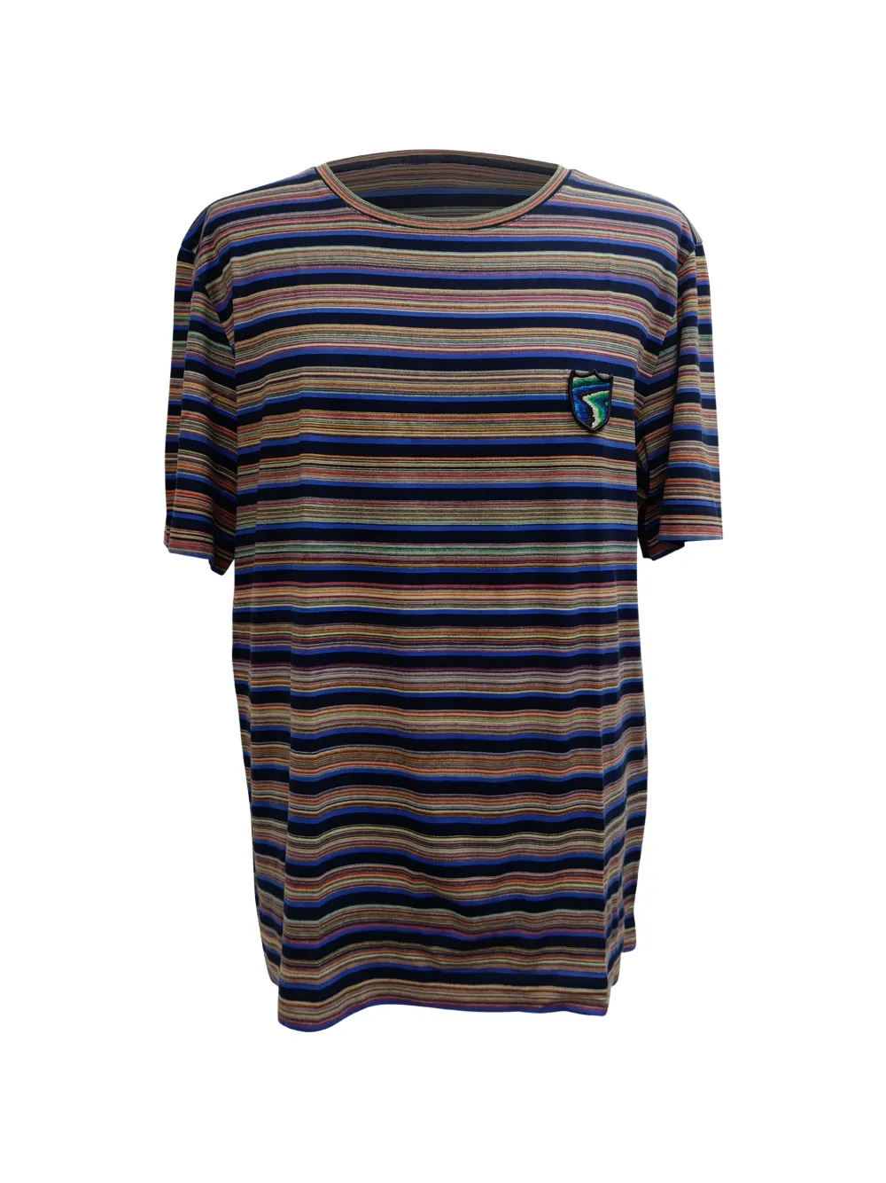 Missoni Pre-Owned 2024 Patch striped T-shirt - Blu