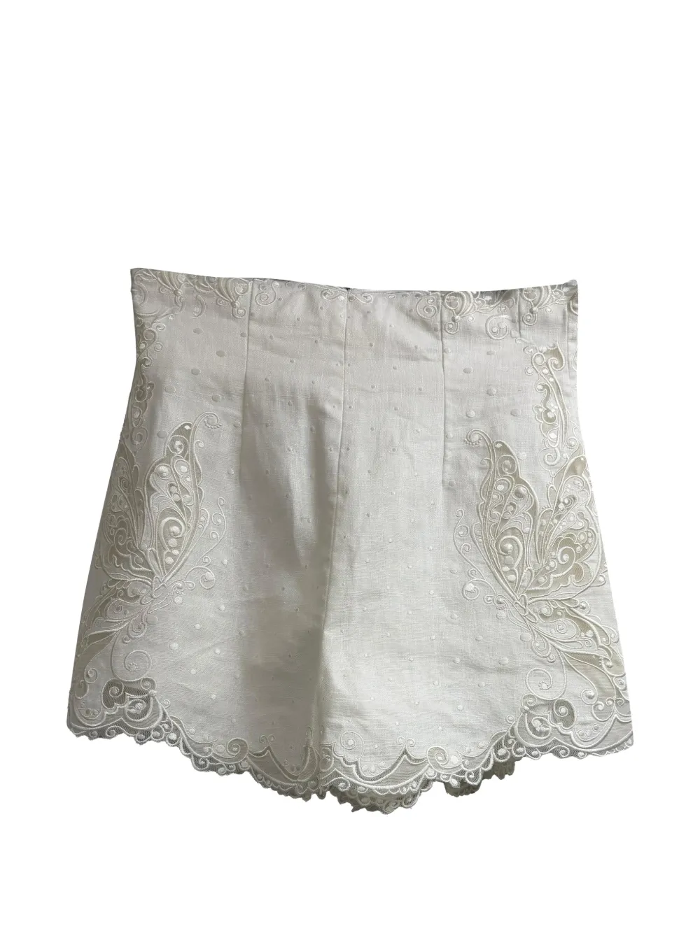 ZIMMERMANN embroidered shorts - White