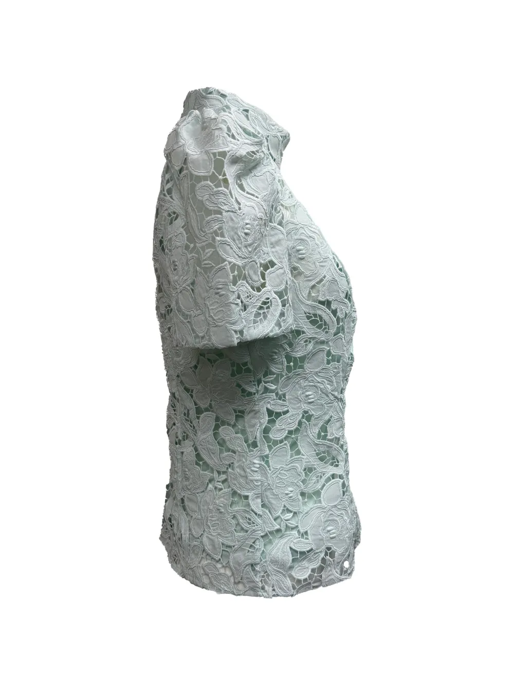 ZIMMERMANN Natura high-neck lace blouse - Grün