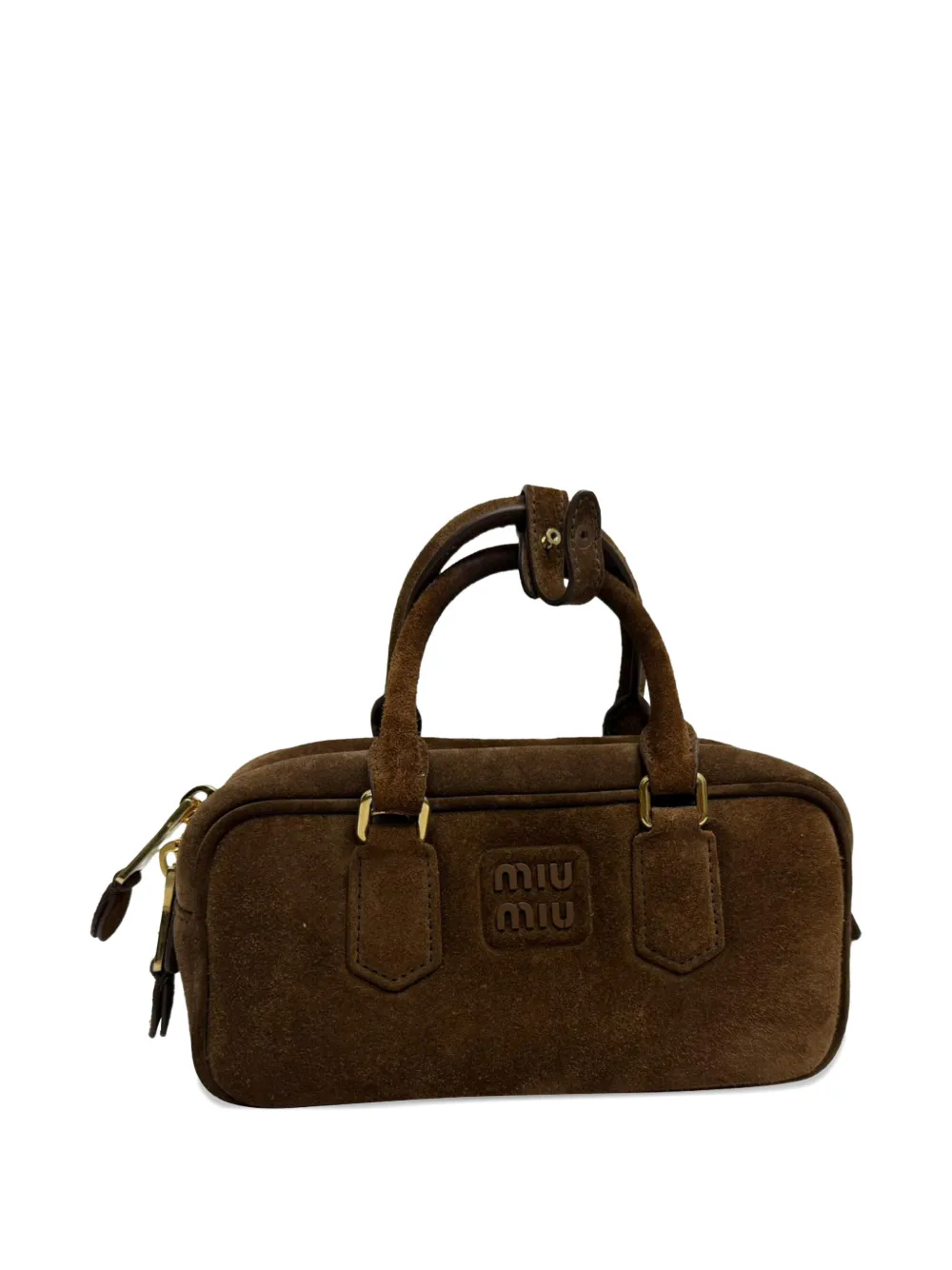 Miu Miu Pre-Owned Arcadie padded top-handle bag - Marrone