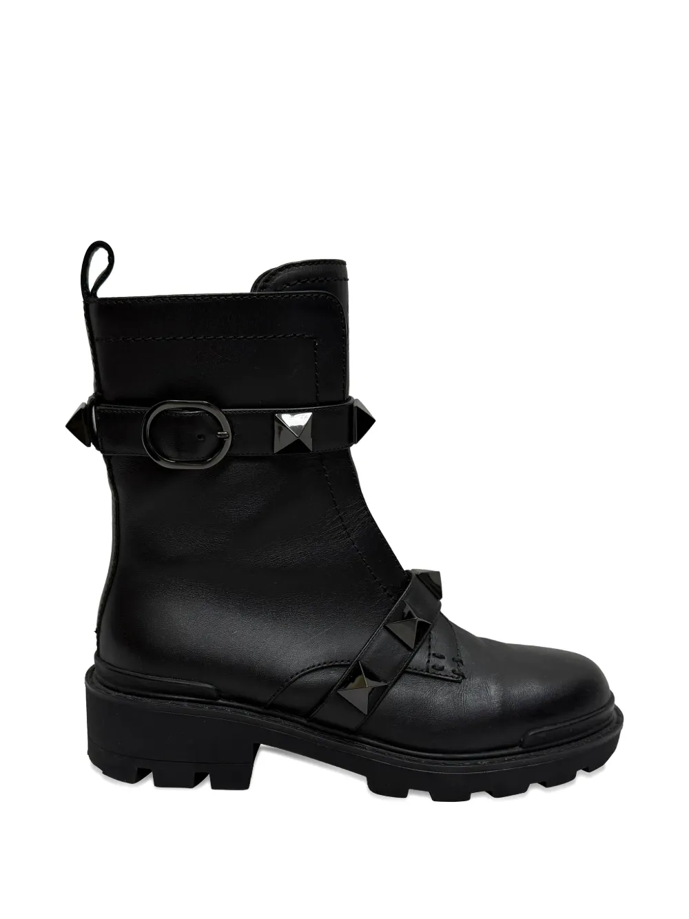Valentino Garavani Pre-Owned Roman Stud combat boots - Nero