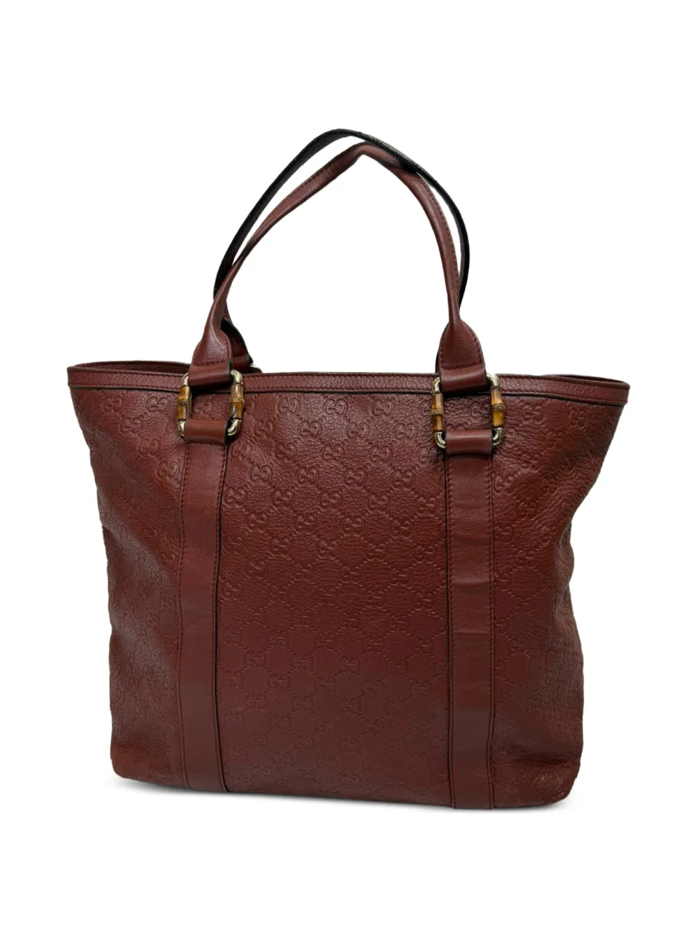Gucci Pre-Owned Guccissima Bamboo Bar tote bag - Marrone