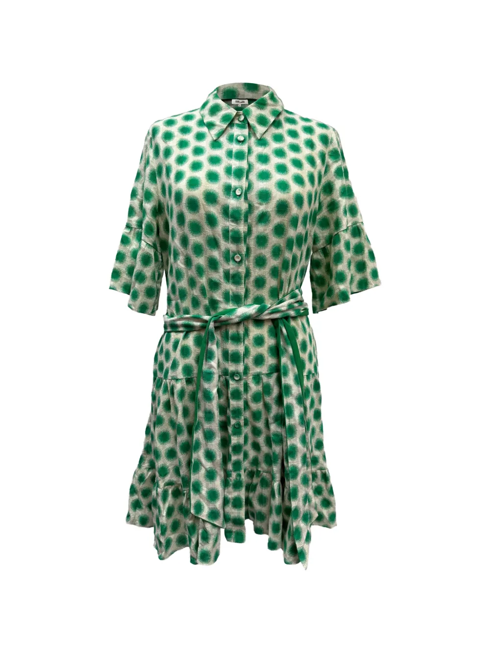 Diane Von Furstenberg Vintage Beata gathered shirt dress - Toni neutri