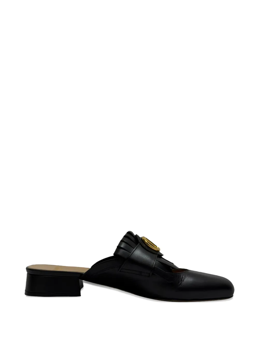 Valentino Garavani Pre-Owned Late 2010s VLogo kiltie mules - Nero