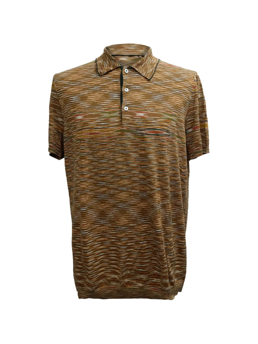 Missoni Pre-Owned Slub short-sleeve polo shirt - Marrone