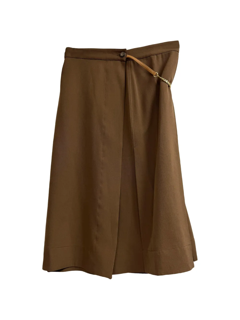 Victoria Beckham embellished pleated skirt - Marrone