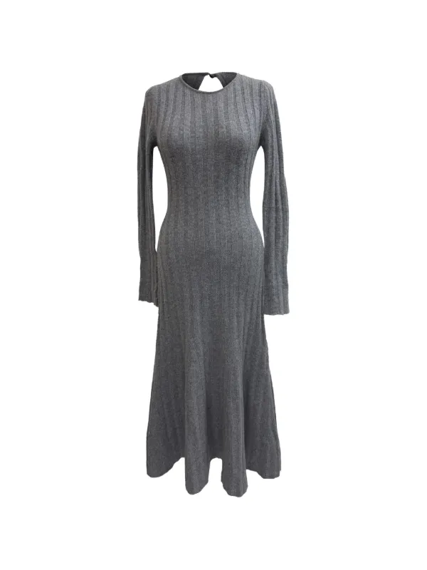 reformation ribbed dress Reformation Evan ribbed-knit Dress | Grey