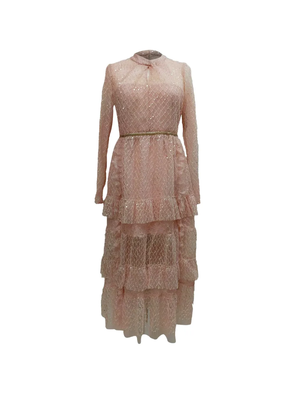 Self-Portrait sequin-embellished lace dress - Rosa