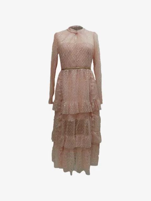 Self-Portrait sequin-embellished lace dress