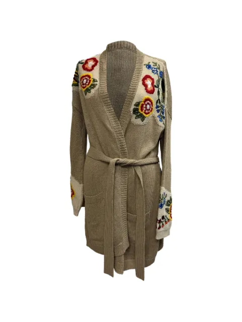 Etro Vintage Embroidered belted cardigan