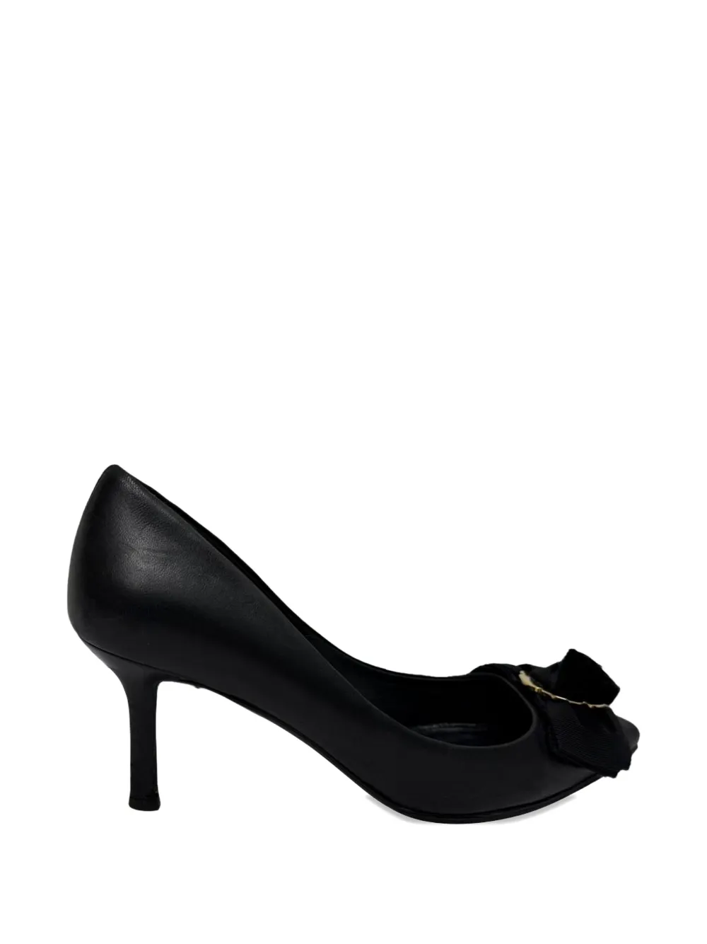Ferragamo Pre-Owned Talla bow pointed-toe pumps - Nero