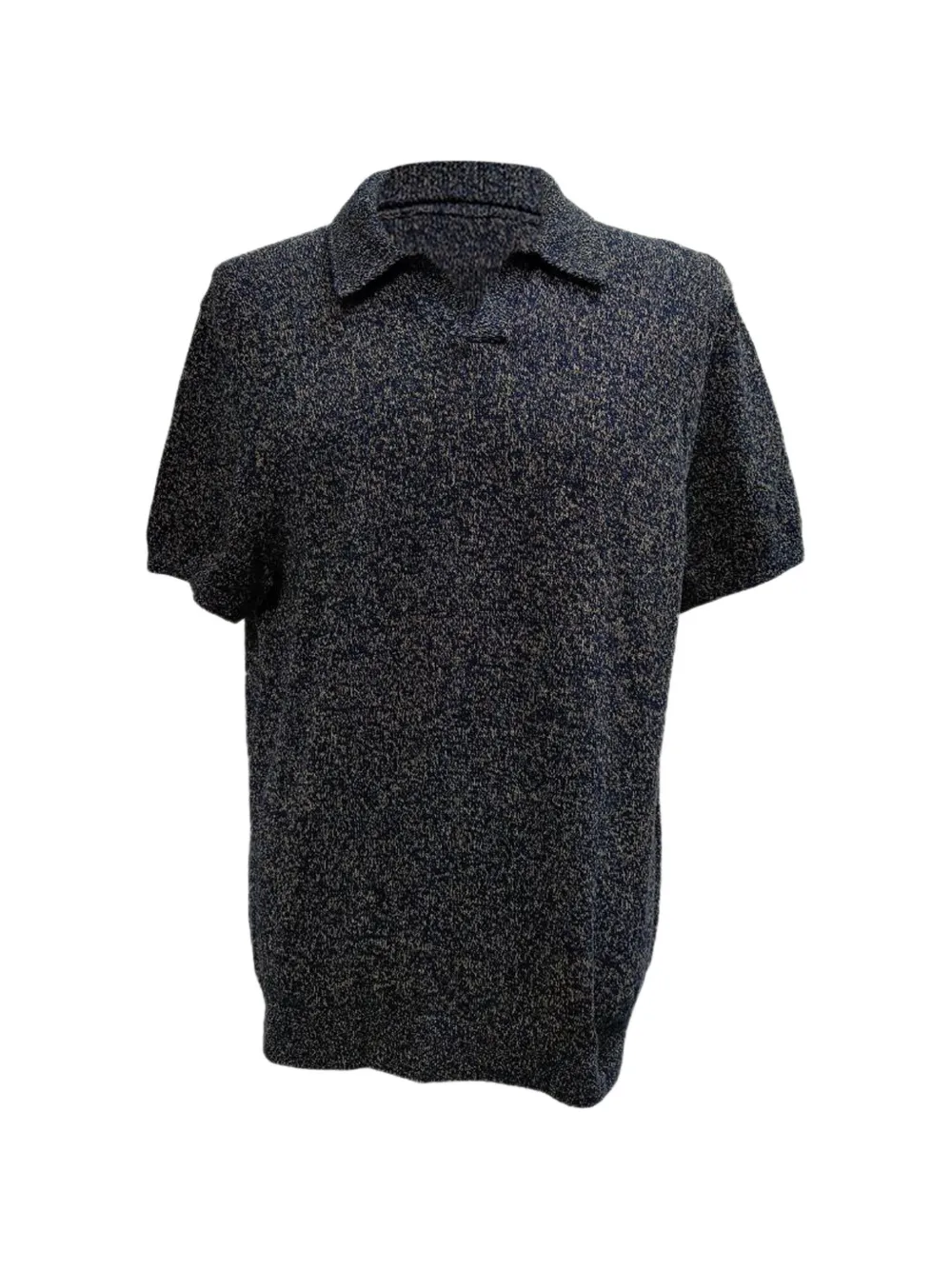 Mr P. Knitted short-sleeve polo shirt - Blue