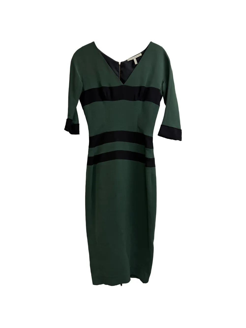 Victoria Beckham two-toned midi dress - Verde