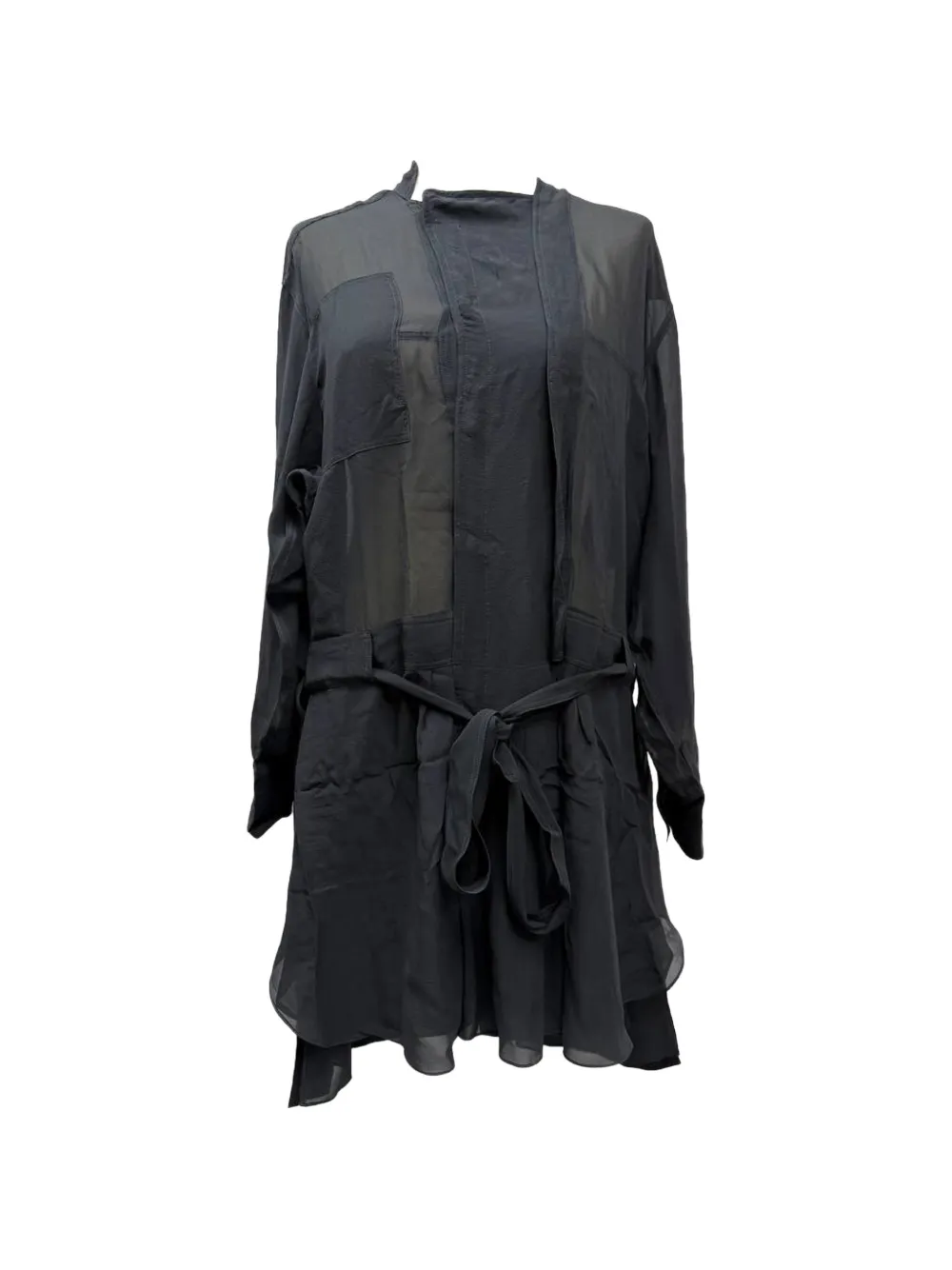 Isabel Marant Vintage belted long-sleeve dress - Nero