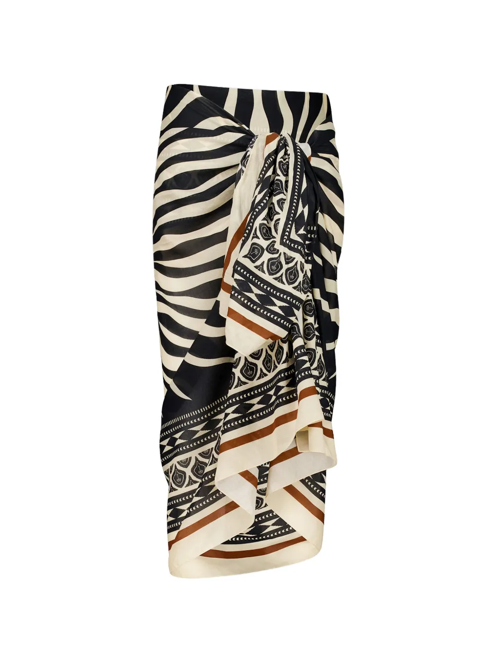 Johanna Ortiz Golden Horizon graphic-print pareo - Nero