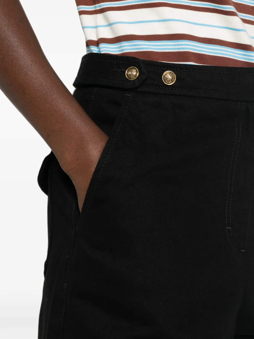 SANDRO Jeans met wijde pijpen Zwart