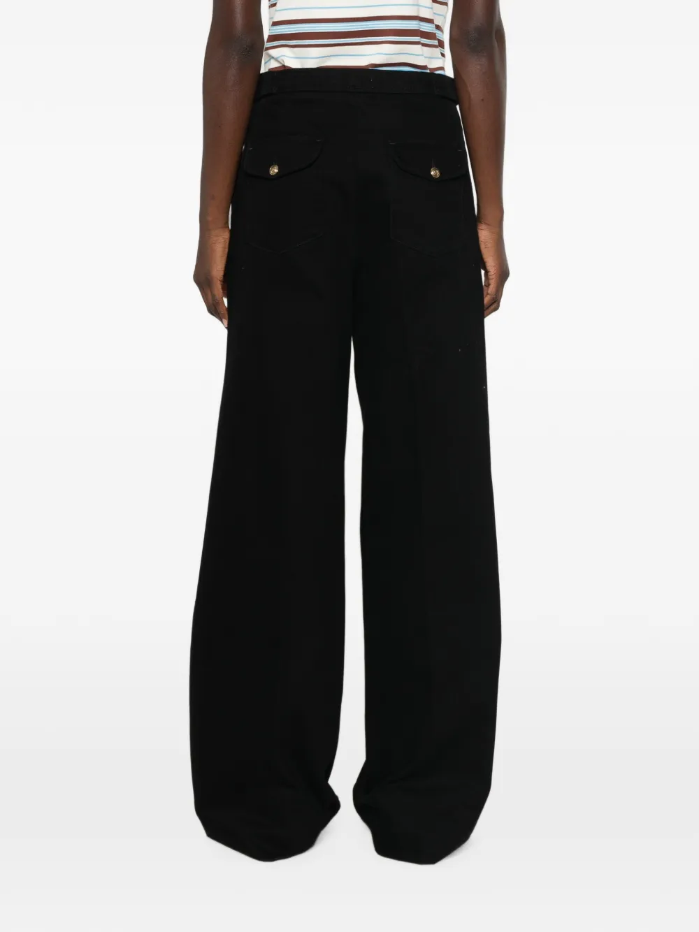 SANDRO Jeans met wijde pijpen Zwart