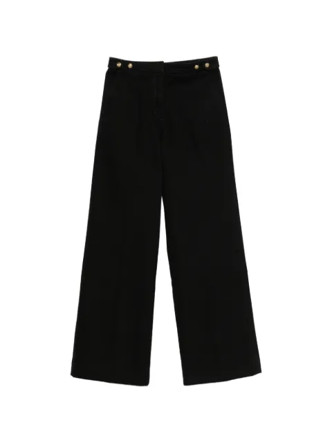 SANDRO button-detail wide-leg jeans