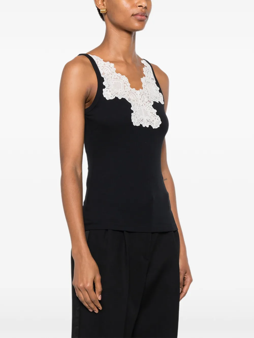 SANDRO Ribgebreid vest Zwart