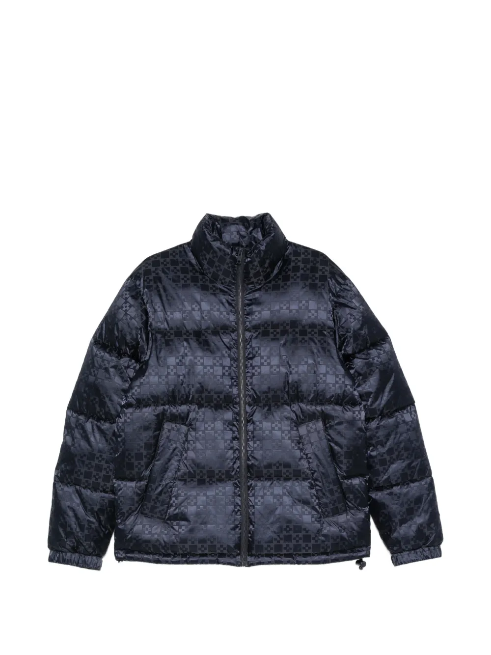 SANDRO geometric-pattern padded jacket - Blue