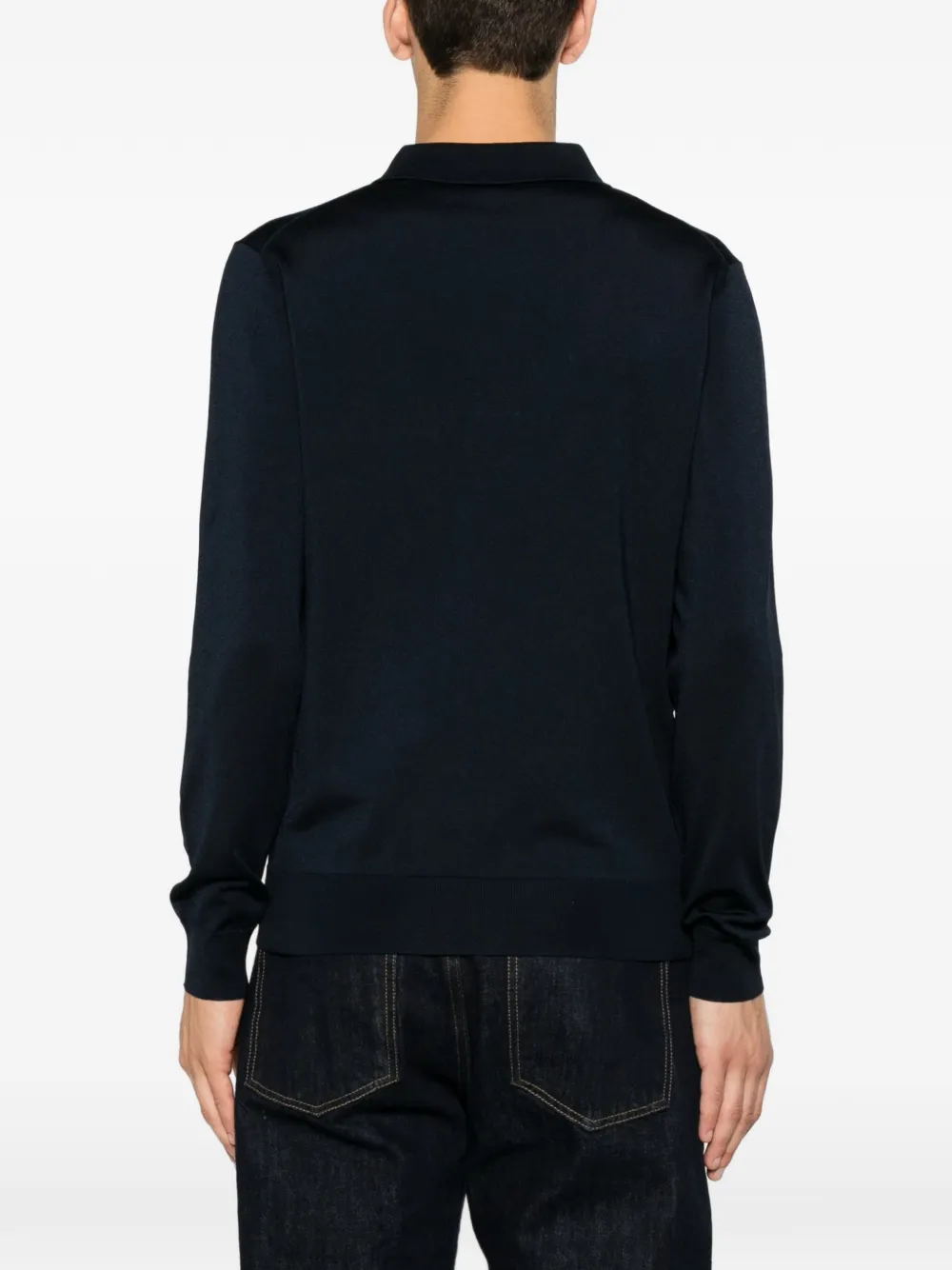 SANDRO Poloshirt met lange mouwen Blauw