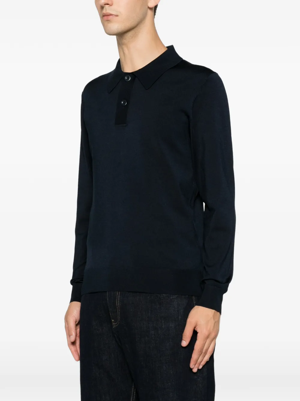 SANDRO Poloshirt met lange mouwen Blauw