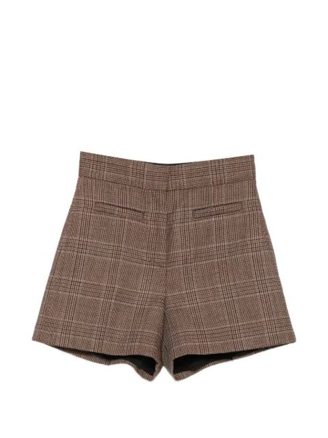 SANDRO check-pattern tailored shorts
