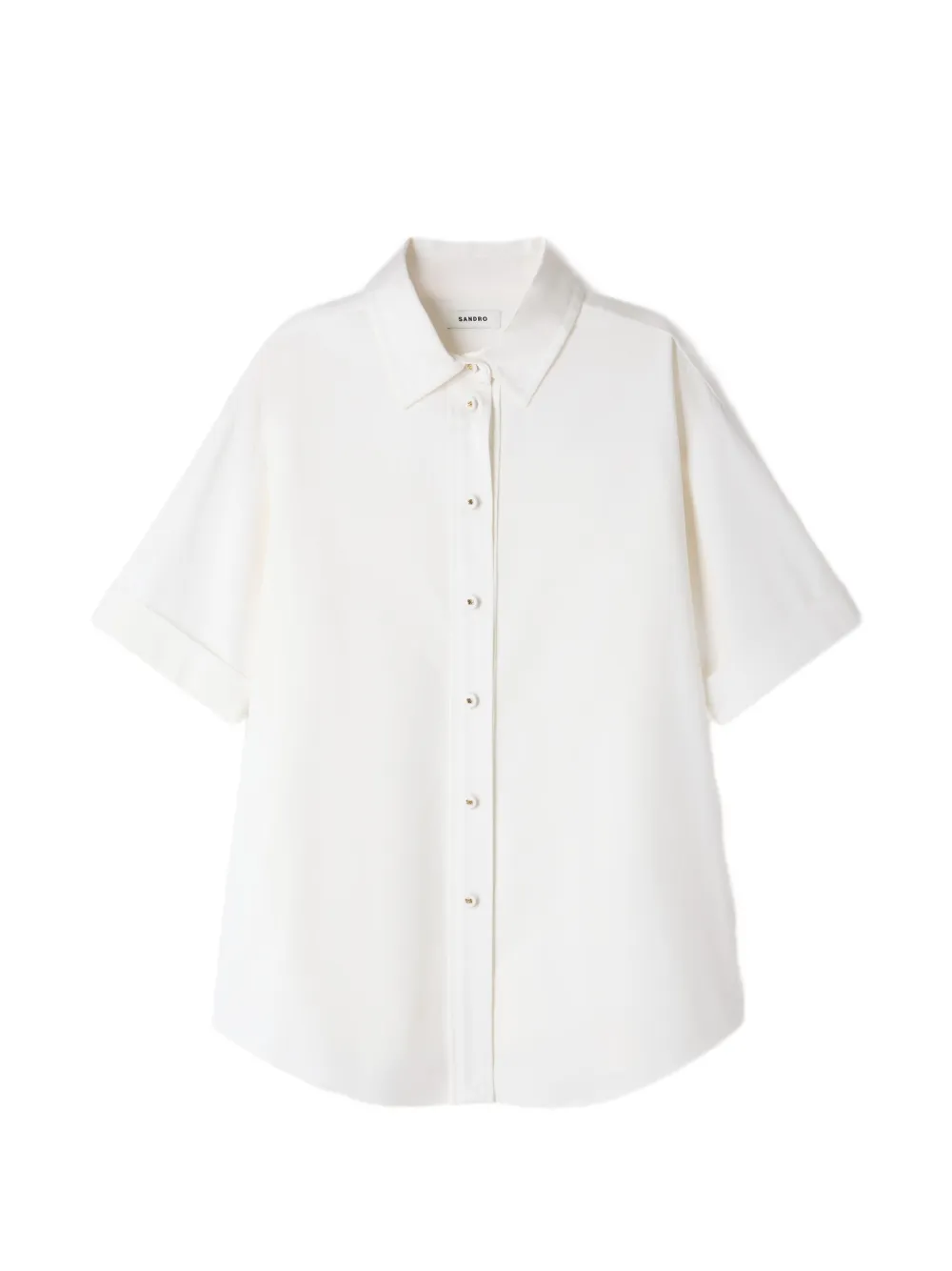 SANDRO Oversized-Hemd mit Falten - Nude