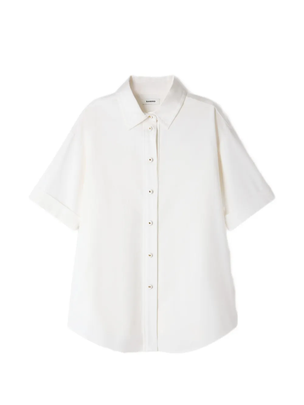 SANDRO Oversized blouse met geplooide rug Wit