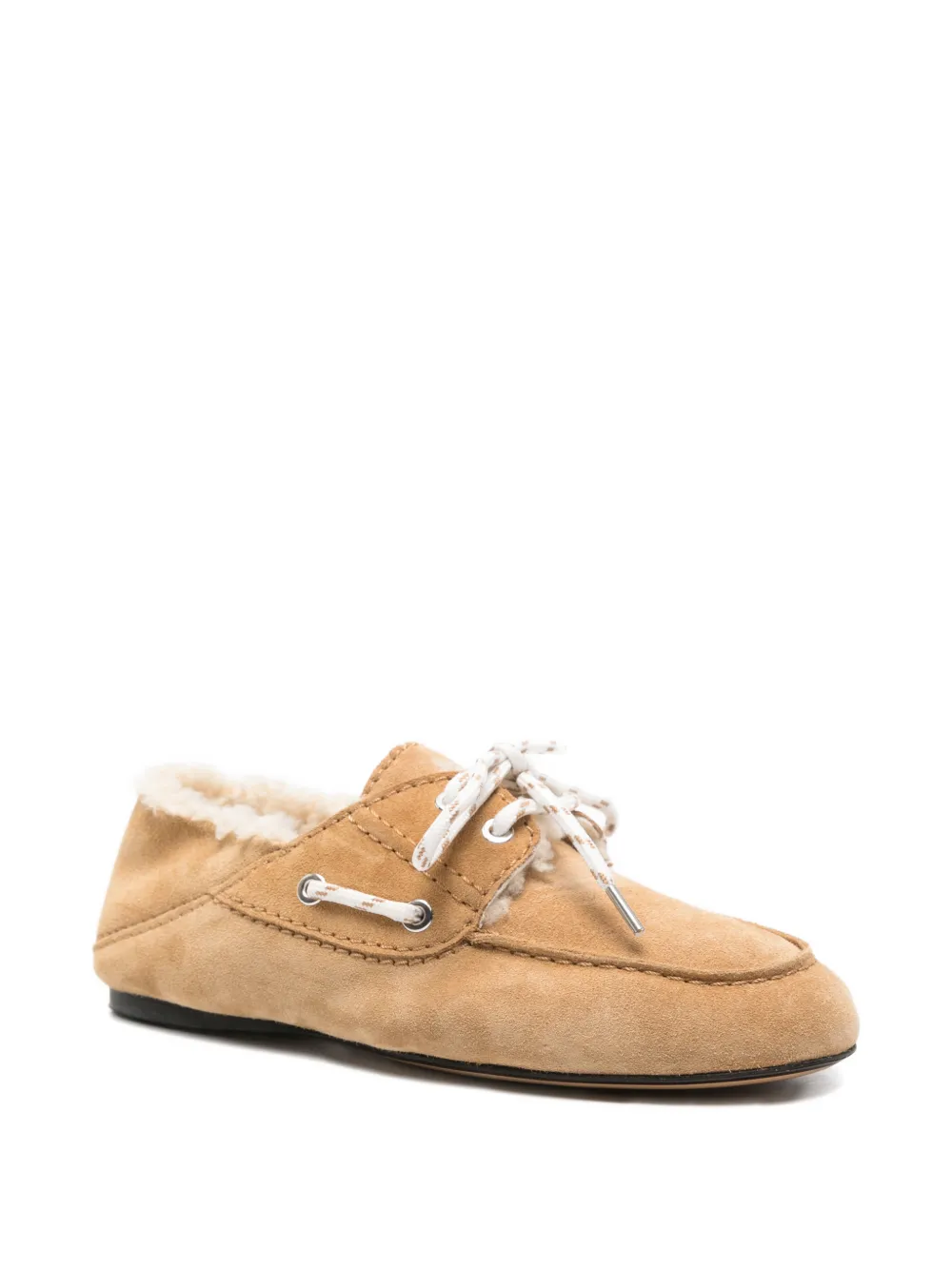SANDRO Suède bootschoenen Beige