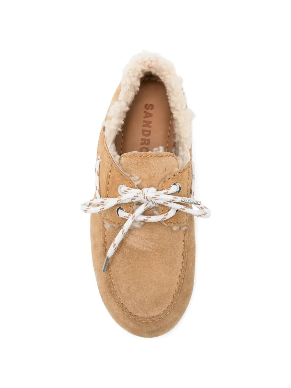 SANDRO Suède bootschoenen Beige