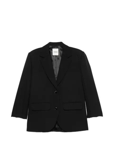 SANDRO satin-back wool blazer