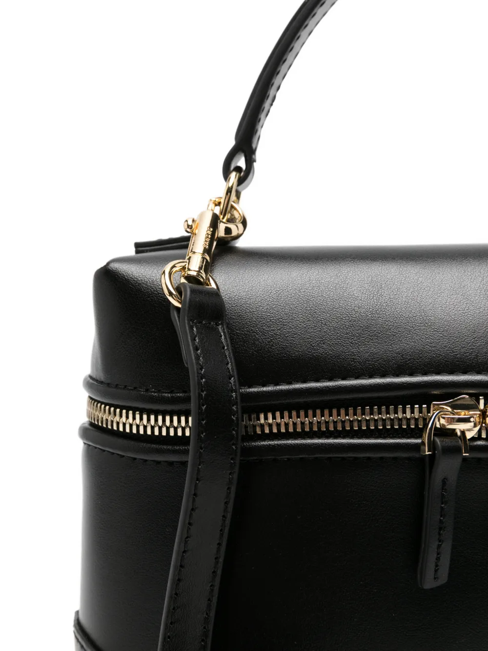 SANDRO Leren mini-tas met ritssluiting Zwart