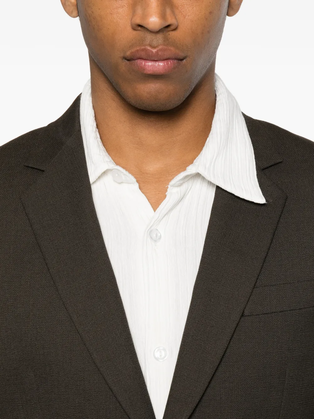 SANDRO Blazer met getailleerde kraag Bruin
