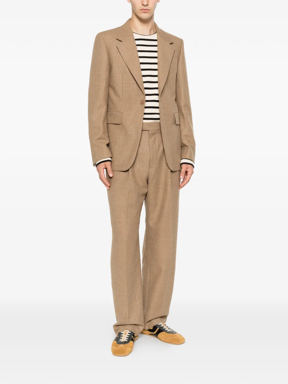 SANDRO Mode flanellen blazer Beige