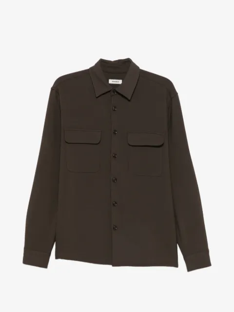 SANDRO button-up flap-pocket shirt