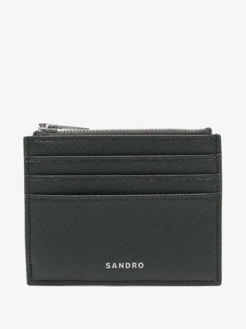 SANDRO textured zip-around card holder