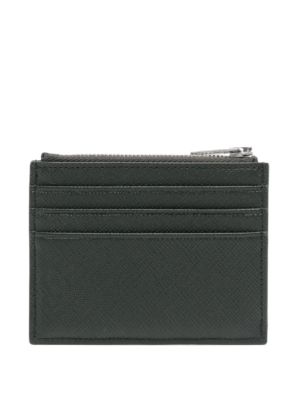 SANDRO Gereconstitueerde leren pasjeshouder Groen