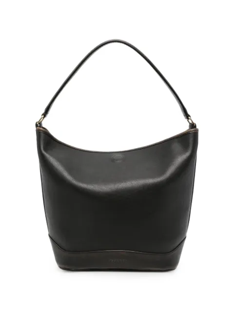 SANDRO Teckel leather shoulder bag