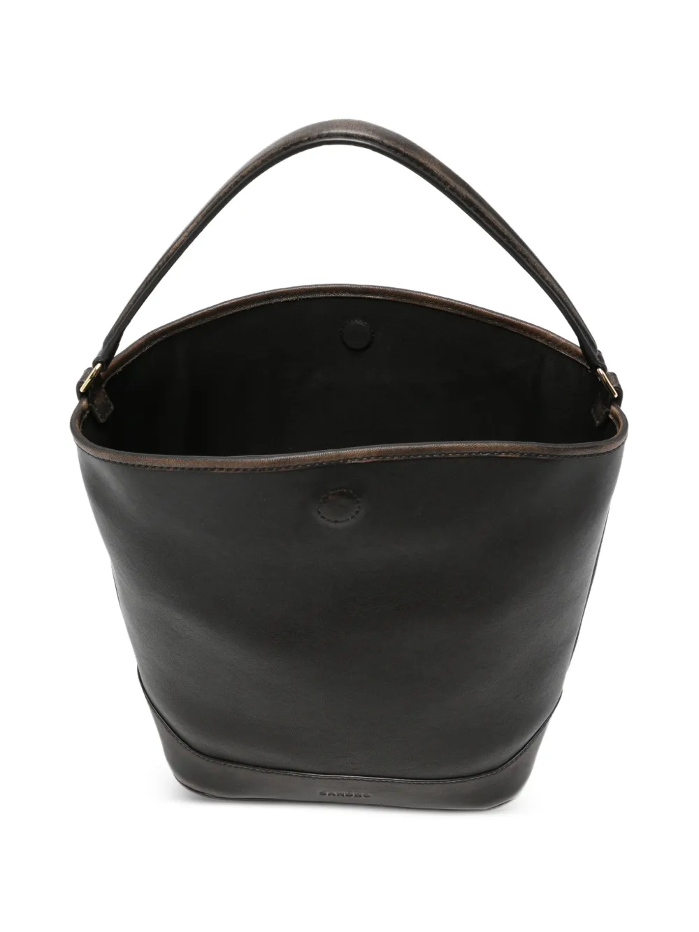 SANDRO Leren bucket-tas Bruin