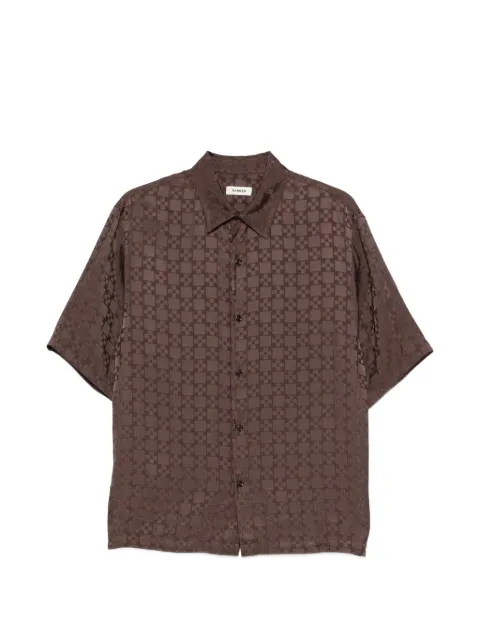 SANDRO monogram-pattern shirt